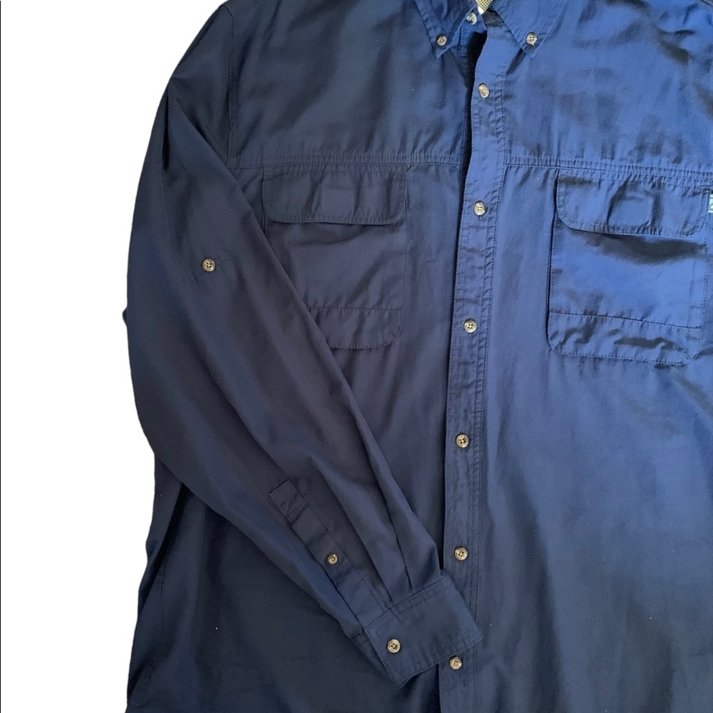Field and Stream Blue PFG long sleeve button down fishing shirt men’s size XXL